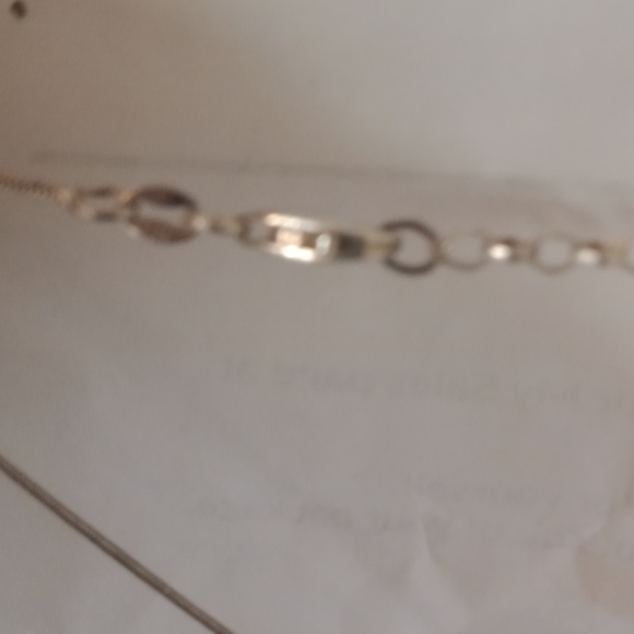 Vintage 925 Sterling Silver Beaded Dangling Design white Crystals Necklace - Picture 4 of 5